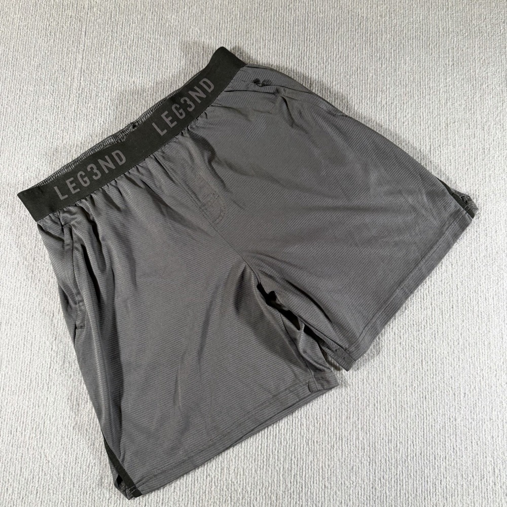 LEG3ND‎ Mens Gym Short Running Training Elastic Size XL Gray